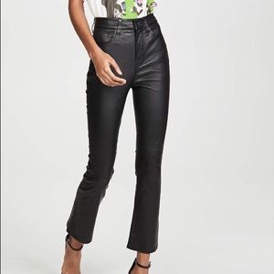 7 for all mankind high waisted leather flare jeans